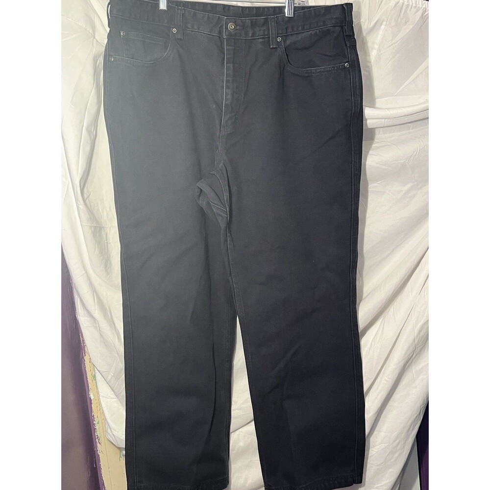 Men's Duluth Trading Co.Fire Hose Heavyweight Relaxed Pants Size 42x30 Navy Blue